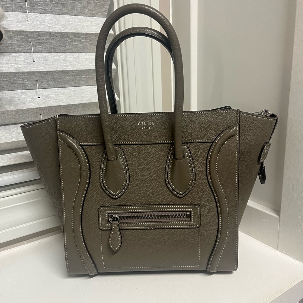 Celine Taupe Luggage Tote - medium size